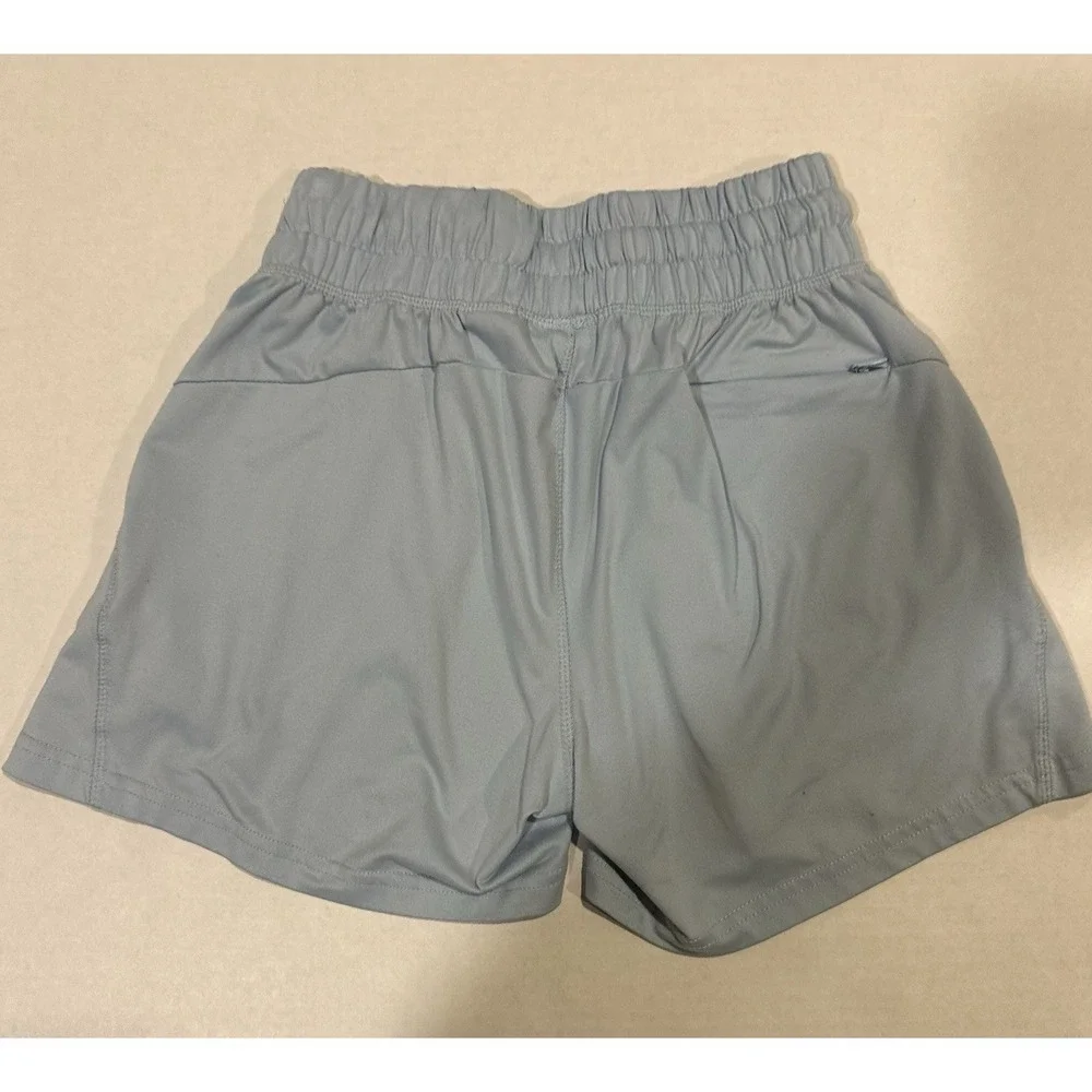 GOAT USA Shorts Embroidered Leg Light Blue Drawstring Elastic 22 In. Waist Boys